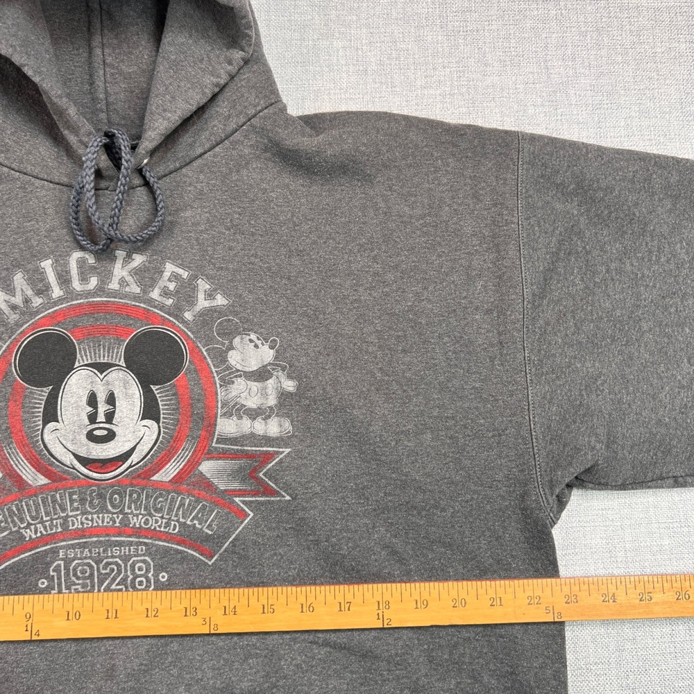 Disney Mickey Genuine Original Hoodie Men Large Gray Disneybound Parks Merch - Picture 5 of 8